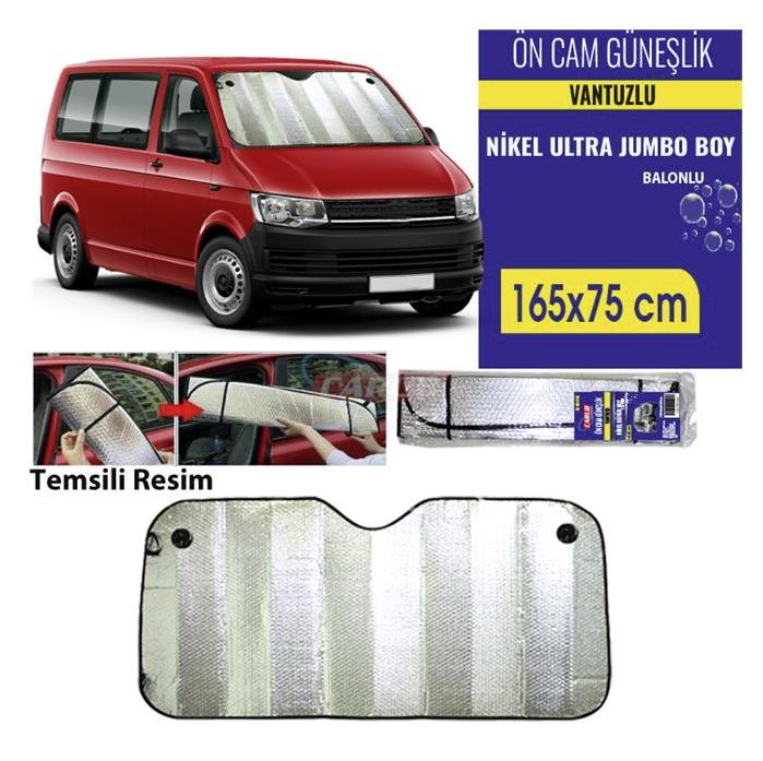 Carub Ön Cam Güneşlik Jumbo Boy Nikel