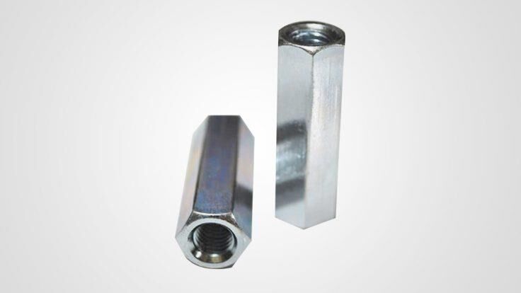 Uzatma Somun Metrik Beyaz Kaplamalı 8 mm
