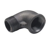 İnfit Kuyruklu Dirsek Dişli Siyah 1.1/4''