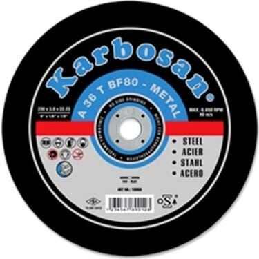 Karbosan Metal Kesme Diskleri (NK) 230x3.0x22x23