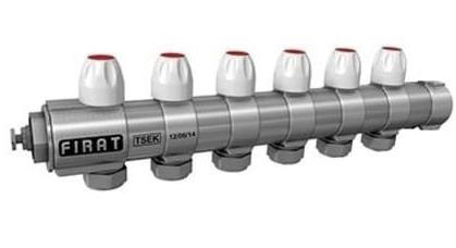 Kollektör Kendinden Vanalı 1'' (Kırmızı) 5'li çıkış