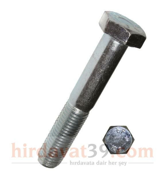 Civata Çelik Beyaz Kaplamalı Metrik 8.8 Kalite Yarım Diş M10 X 90