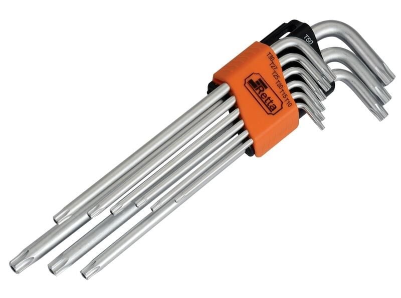 Retta L Torx Anahtar Takımı Uzun-Delikli 9 Parça