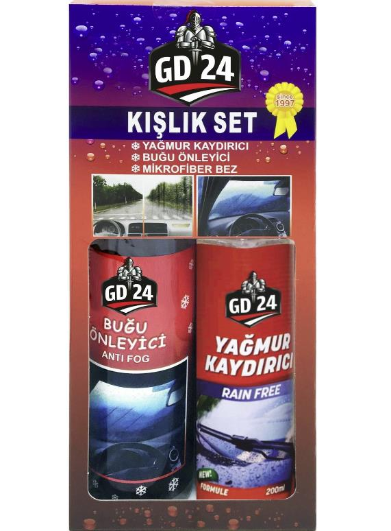 GD-24 Kışlık Set Mikrofiber Bez + Buğu Önleyici + Yağmur Kaydırıcı