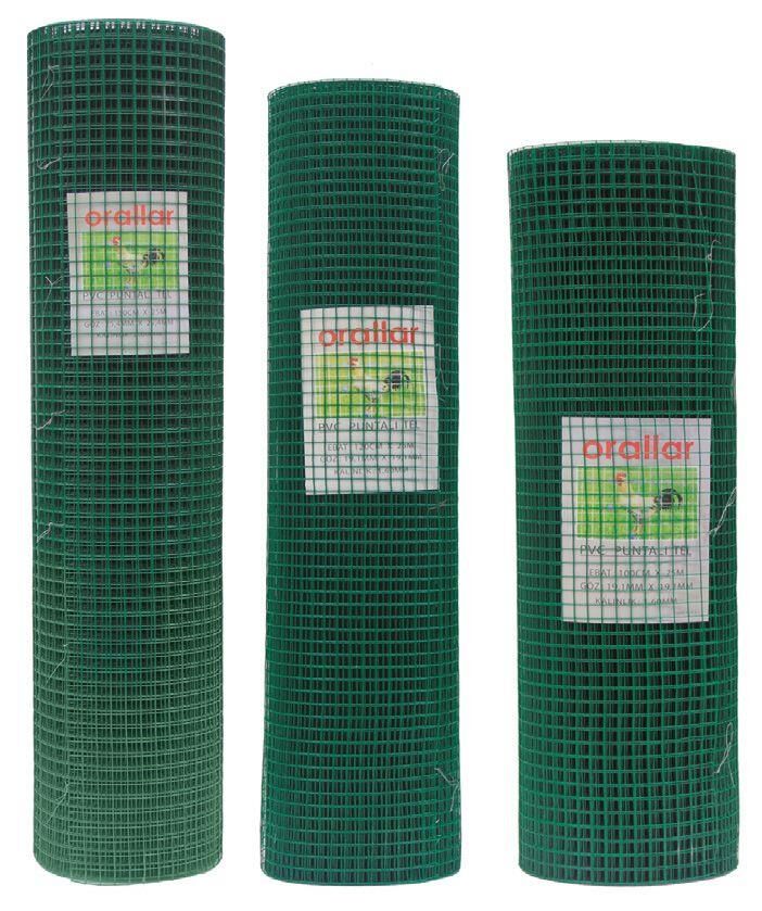 Pvc Kaplı Yeşil Puntalı Tel 1.50x25 Mt (12x12 mm)