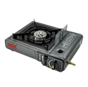 Rox Camping 0103 Tekli Portatif Kamp Ocak, Rüzgarlıklı, Ekstra Gaz Girişli