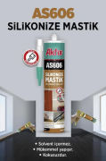 Akfix AS606 Silikon Akrilik Mastik 500gr Siyah