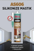 Akfix AS606 Silikon Akrilik Mastik 500gr Antrasit Gri