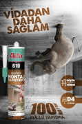 Akfix 610 PU Ekspres Sıvı Çivi 310ml Şeffaf Pls. Krt.