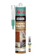 Akfix AS606 Silikonize Akrilik Mastik 500 gr Gri