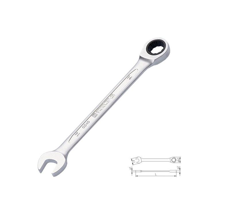 İzeltaş 0340 Cırcır Kombine Anahtar 09 mm