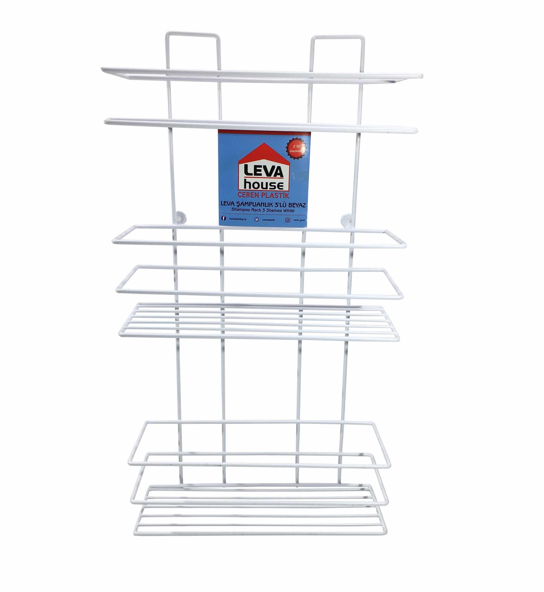 Leva Şampuanlık 3'lü Beyaz