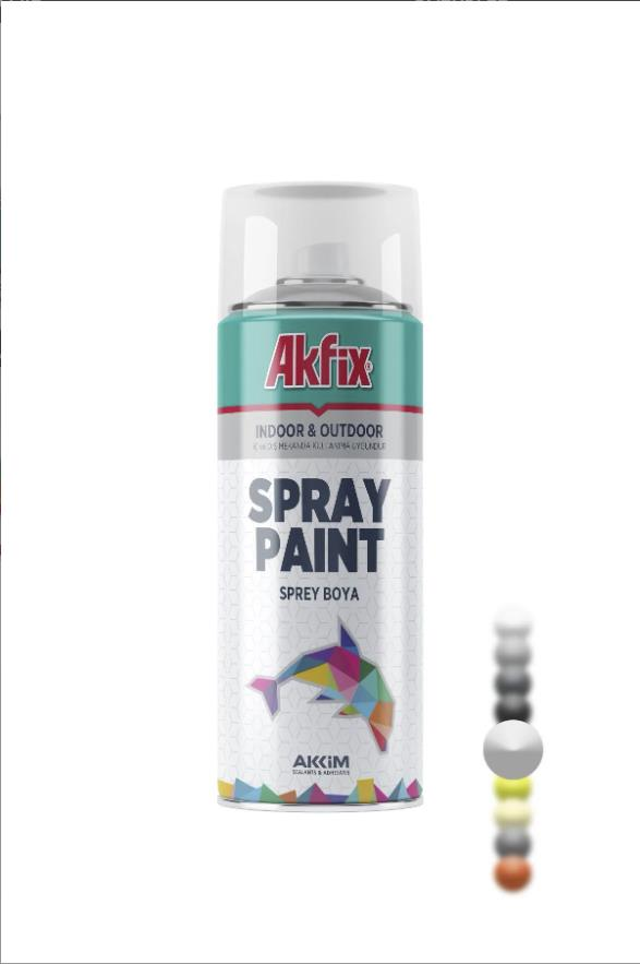 Akfix Sprey Mat Boya Efekt Gümüş 400ml 300gr