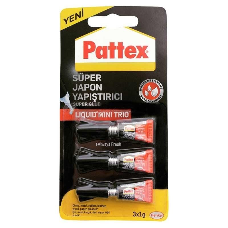 Pattex Mini Trio Süper Japon Yapıştırıcı 3x1gr