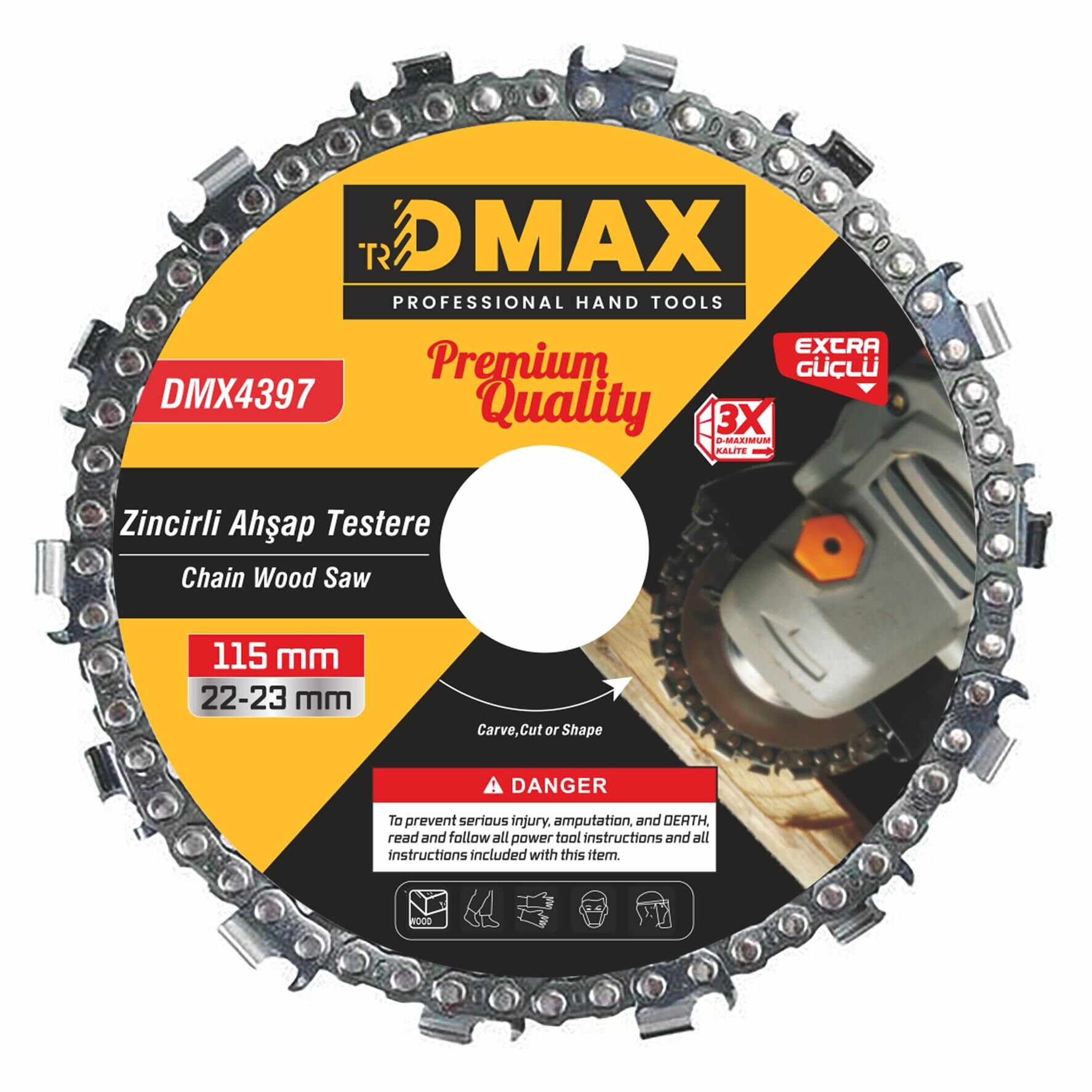 Dmax DMX4397 Zıncırlı Ahsap Testere 115 mm