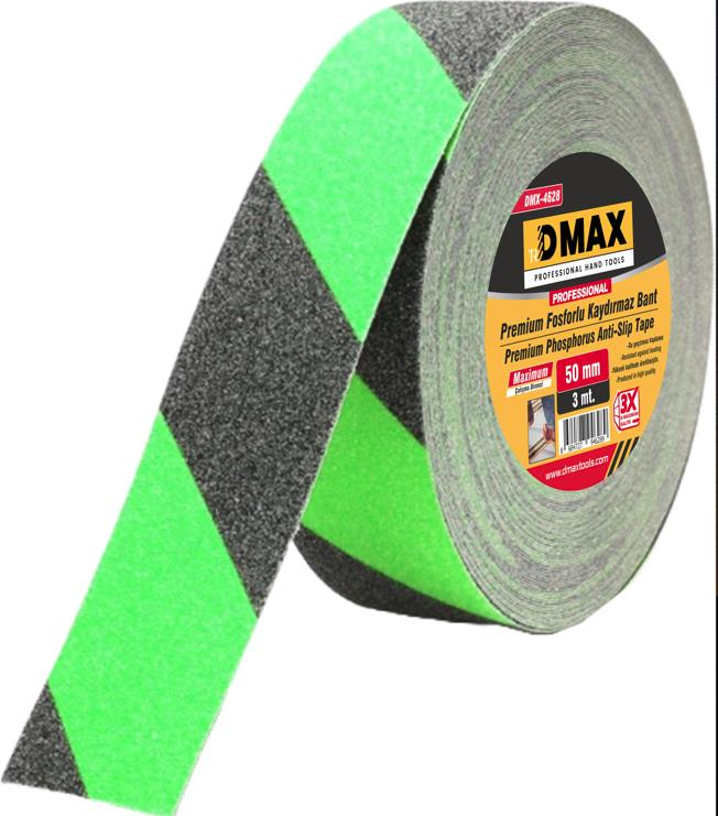 Dmax Premium Fosforlu Kaydırmaz Bant 50 mm x 3 mt