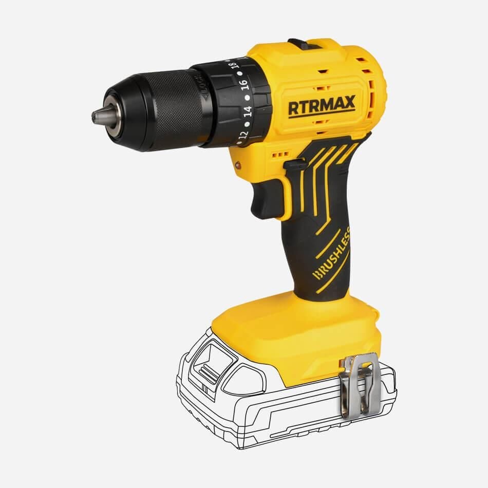Rtrmax Şarjlı Darbeli Matkap Kömürsüz 54nm Aküsüz