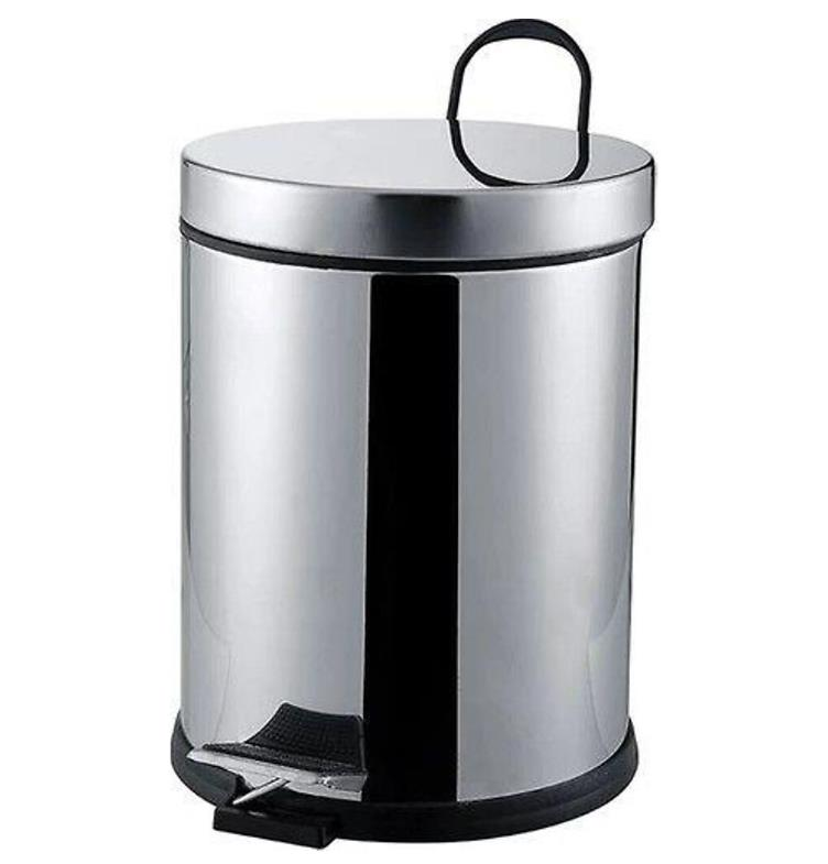 Nurulex 8 lt Paslanmaz Pedallı Çöp Kovası