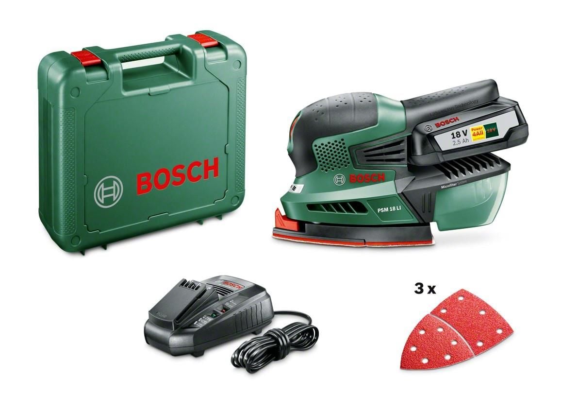 Bosch Psm 18 Li Tek Akü Akülü Çok Amaçlı Zımpara