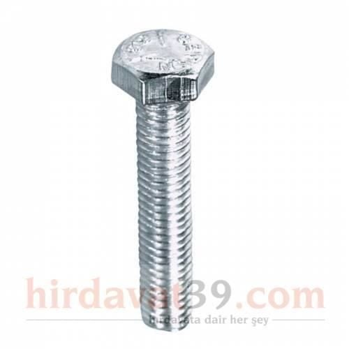 Civata Çelik Beyaz Kaplama Metrik 8.8 Kalite Tam Diş M14 X 35