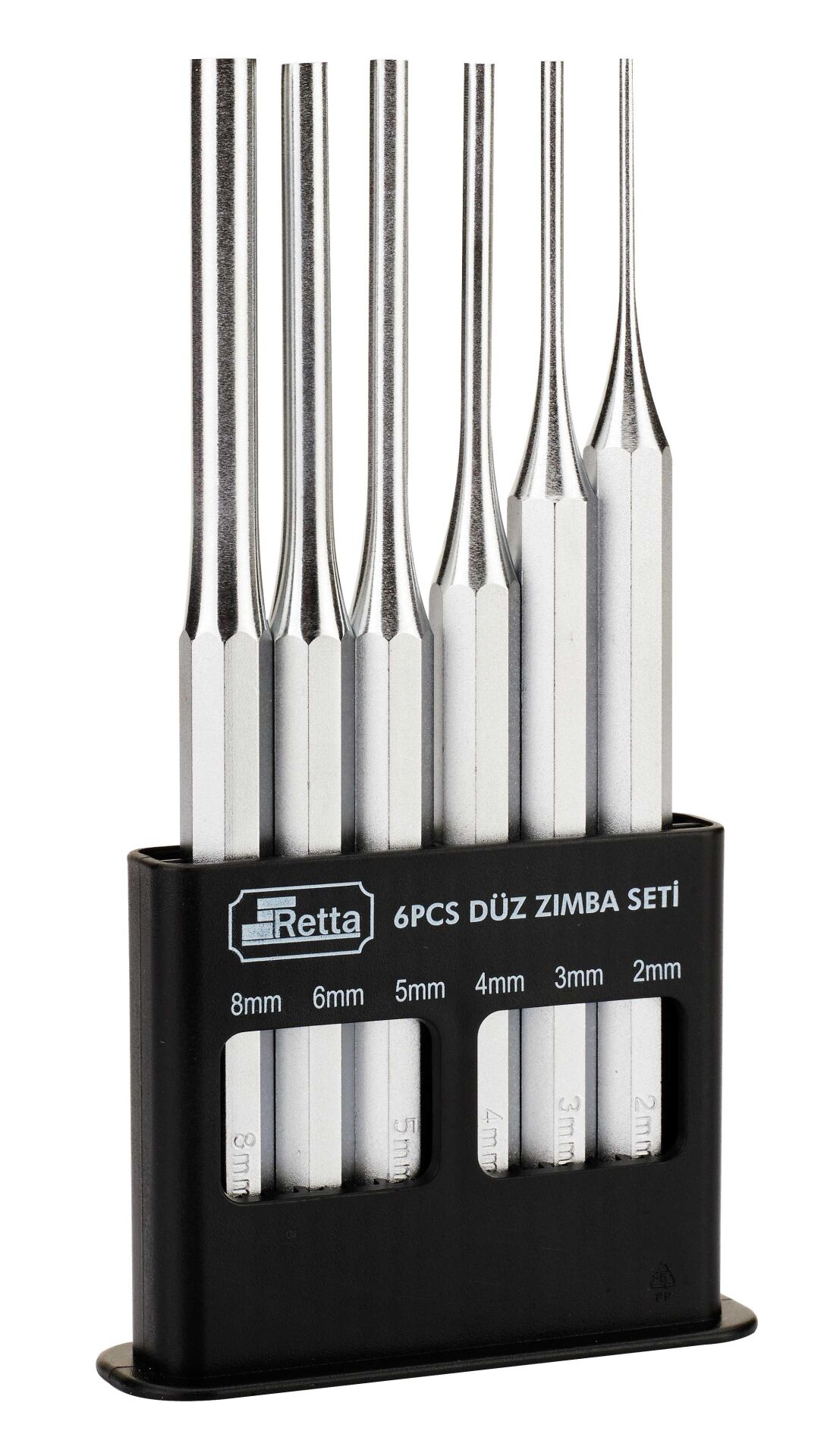 Retta Düz Pim Zımba Seti 6 Parça
