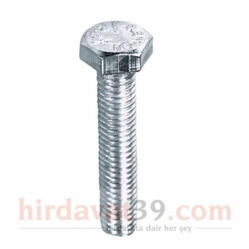 Civata Çelik Beyaz Kaplama Metrik 8.8 Kalite Tam Diş M14 X 55