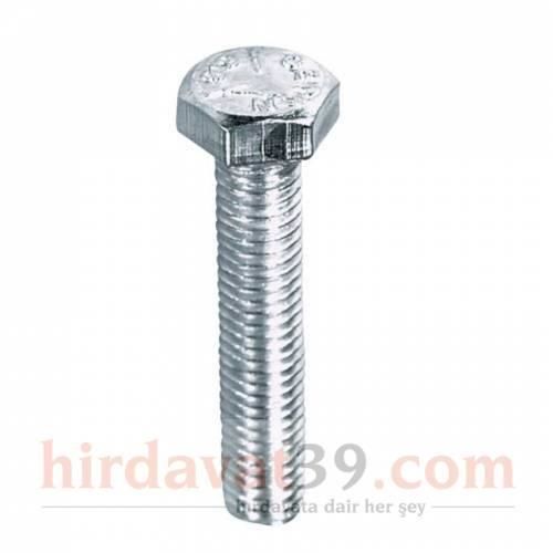 Civata Çelik Beyaz Kaplama Metrik 8.8 Kalite Tam Diş M18 X 55