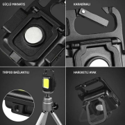 Rox Wood Şarjlı 350 lümen Led Fener