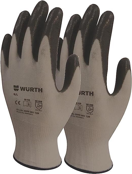 Würth İş Güvenliği Eldiveni Mekanikçi Siyah 9